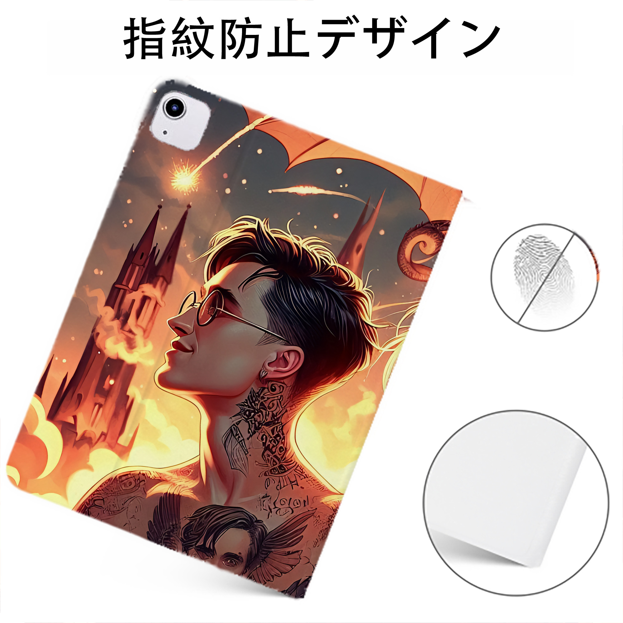 （画像用） Harry Potter ハリー・ポッターシリーズ IPadケース ペンホルダー付き ブックスタイルデザイン
